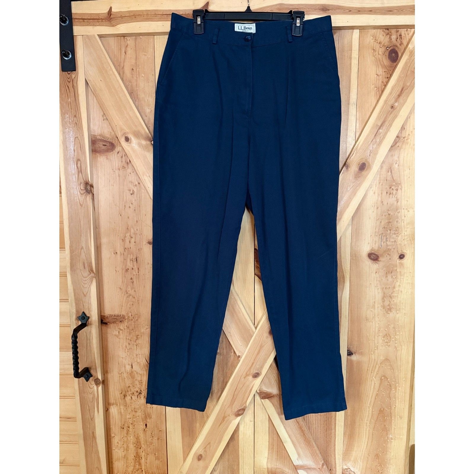 L.L. Bean Women16Tall Original Fit Chino Pants Navy Cotton Preppy Workwear Pants