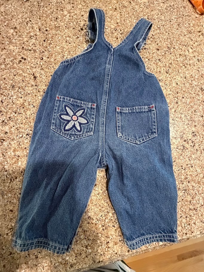 vTG Warner Bros Looney Tunes Baby Denim Overalls 12 M Tweety Bird Sylvester