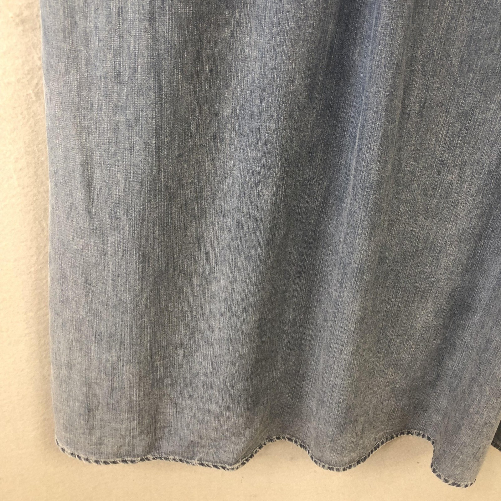 Dear John Denim Dress Womens Medium Tencel Chambray Blue Western Boho Casual