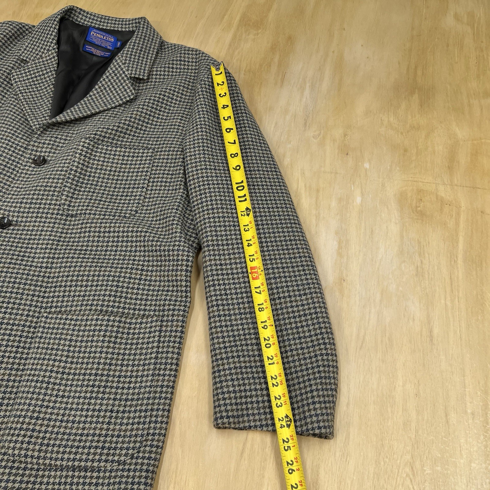 Vintage Pendleton Blazer Jacket Sport Coat Mens XXL (48) Long Olive/Beige/Navy