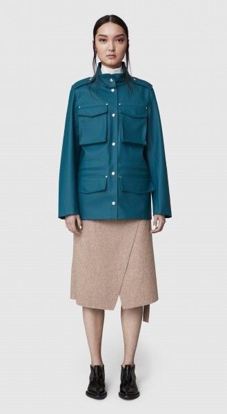 Stutterheim Women’s Blue Raincoat (Size Medium)