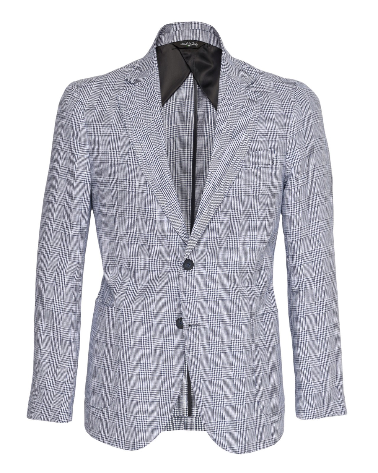 NWT EZZELINO SPORT COAT blazer jacket bue linen cotton luxury Italy 48