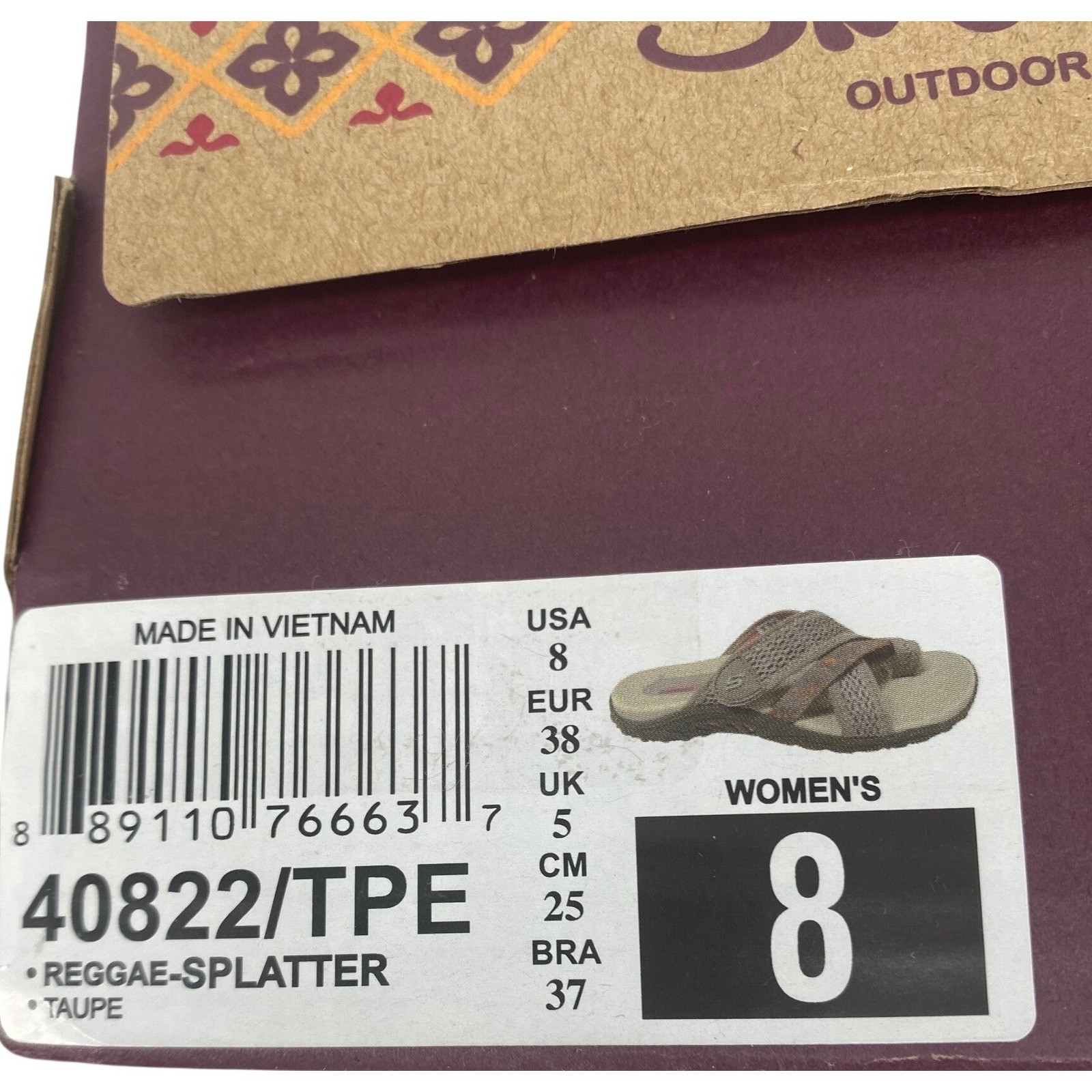 Skechers Reggae-Splatter Sandal Amputee LEFT Shoe Only Sandal New Womens 8 Taupe
