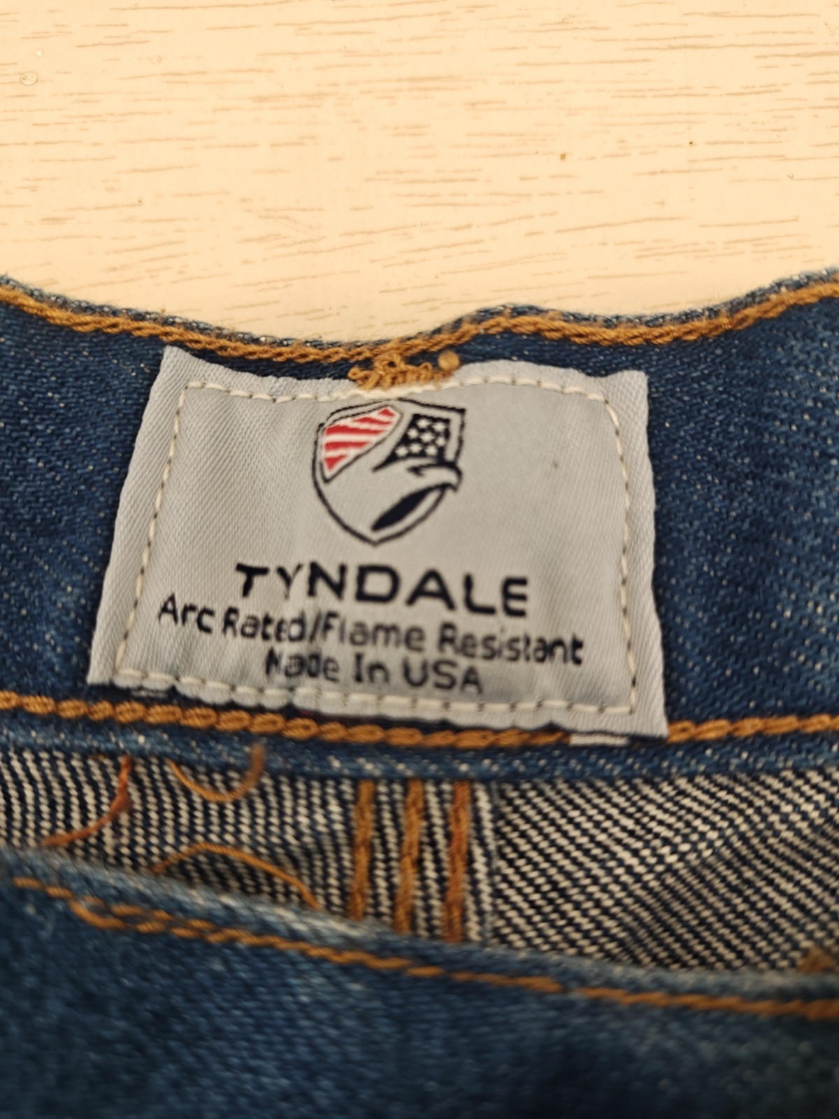 Tyndale FRMC F290T Mens Flame Resistant Jeans 38×31 Blue Work Denim Pants CAT 2