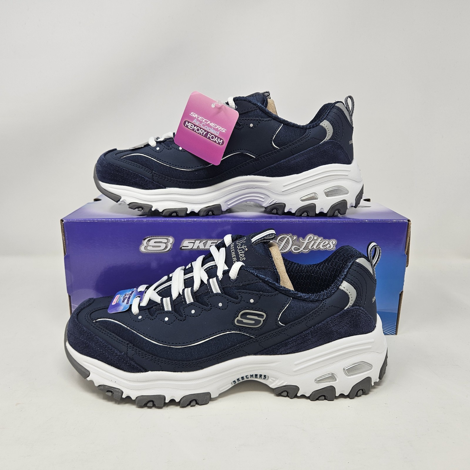 Skechers D’Lites – Me Time ‘Navy/White’ Comfort Sneakers / 11936 / Womens Size 8