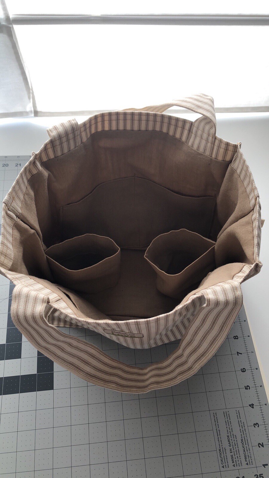 Tote Bag With Inner Compartments For Tumblr (not Including) And Small Items