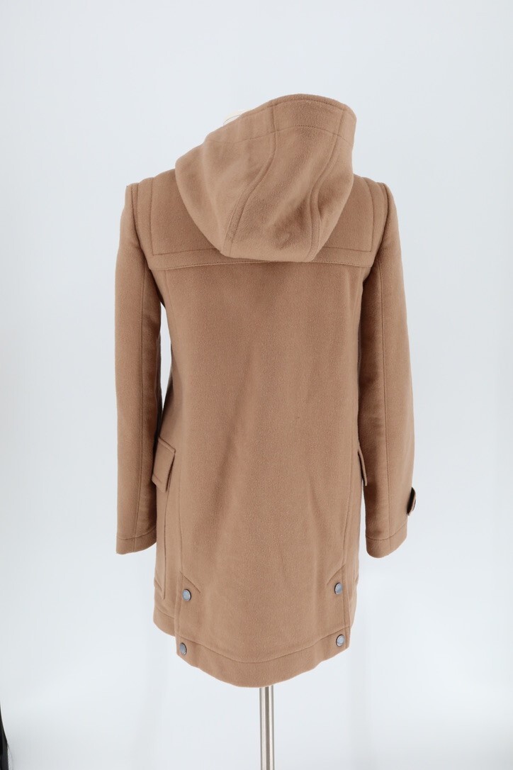 Burberry Women Size 4 (UK 6) Brown Baysbrooke Wool Check & Hearts Duffle Coat