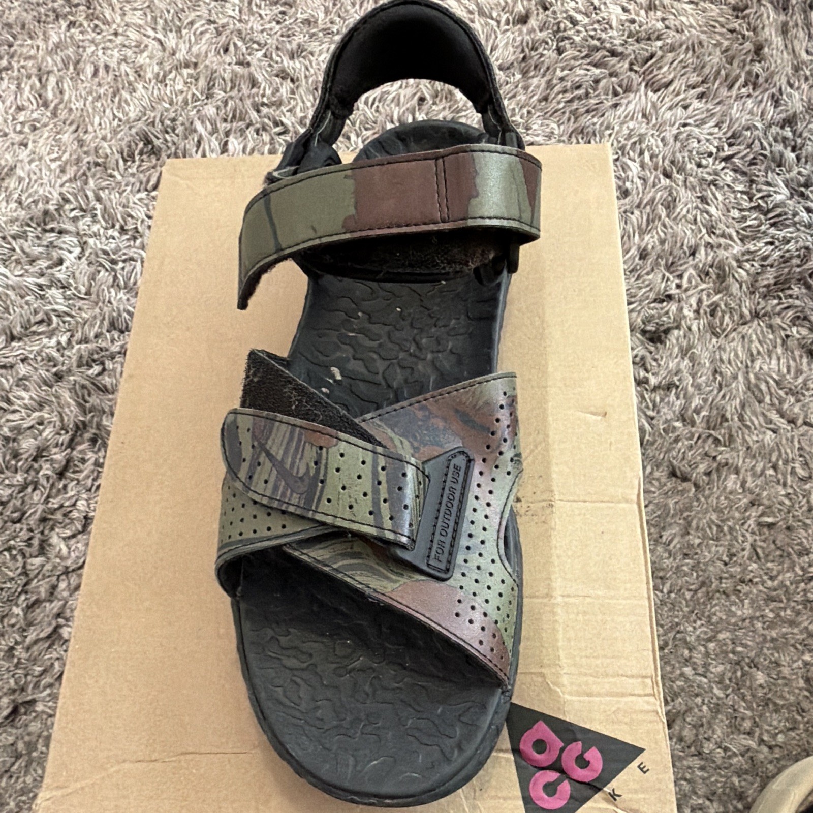 Nike ACG Air Deschutz Fuji Rock Sport Sandal Black/Cargo Khaki US 11 CZ3776-001