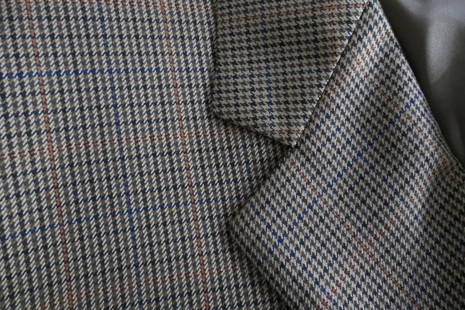 Brooks Brothers 1818 Madison Ethomas silk wool hounds tooth sport coat 43-44 R