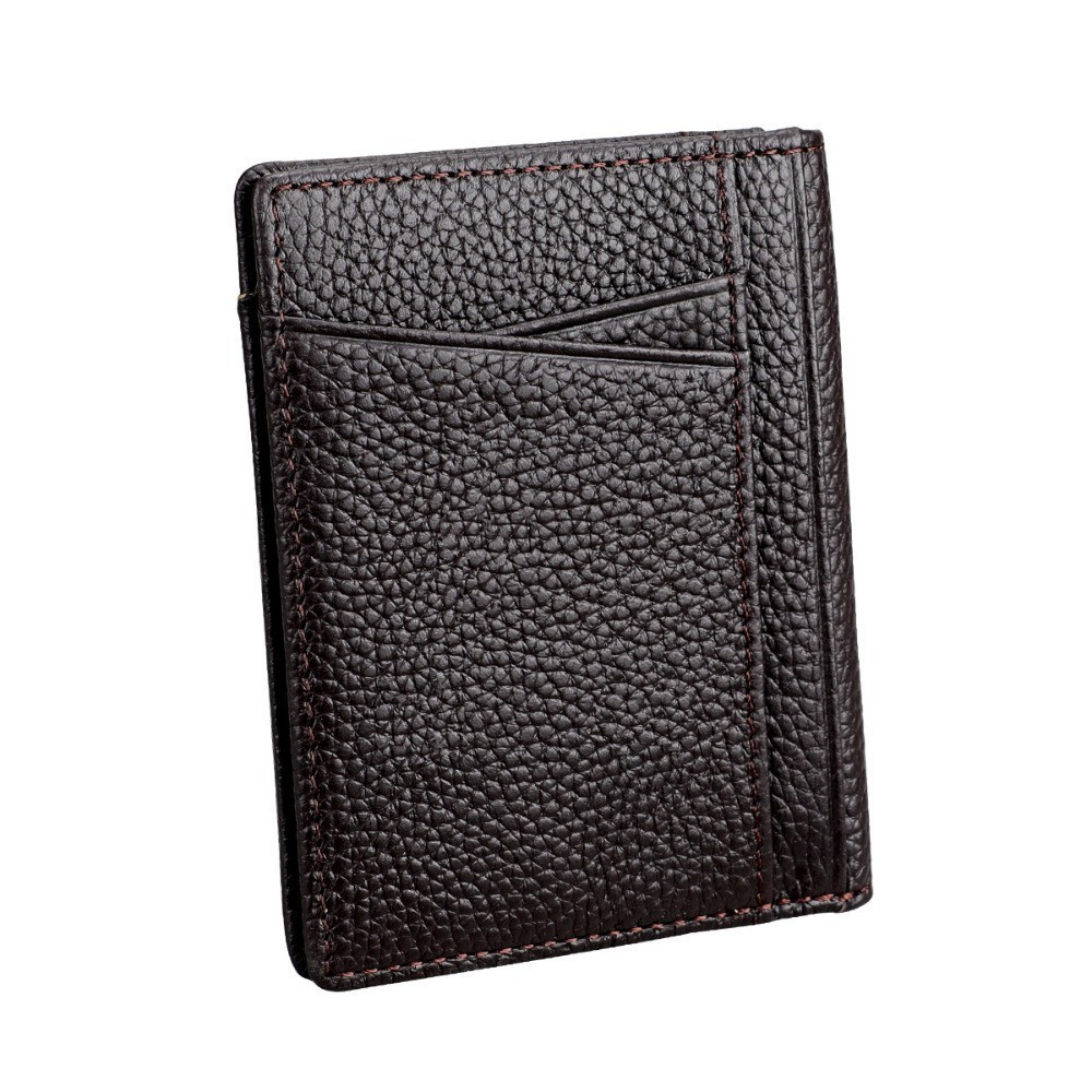 Men Real Leather Bifold Wallet Credit Card Drivers License Holder with ID Window