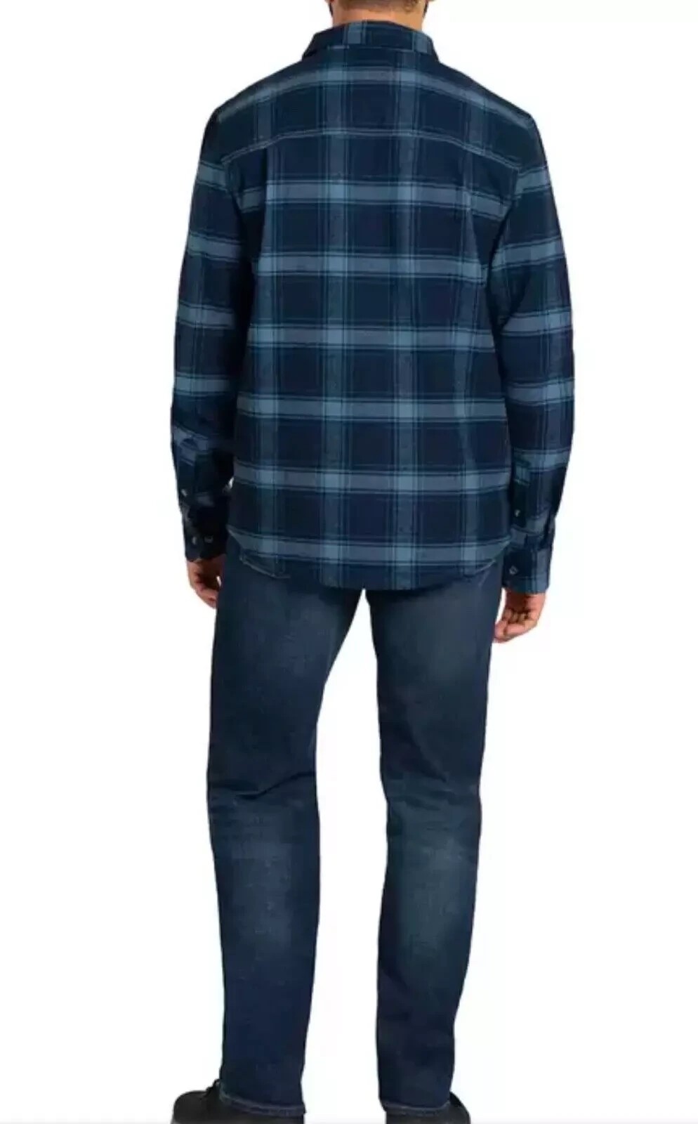 Colorado Clothing Men’s Plaid Flannel Brushed Fabric Long Sleeve Shirt, Blue,3XL