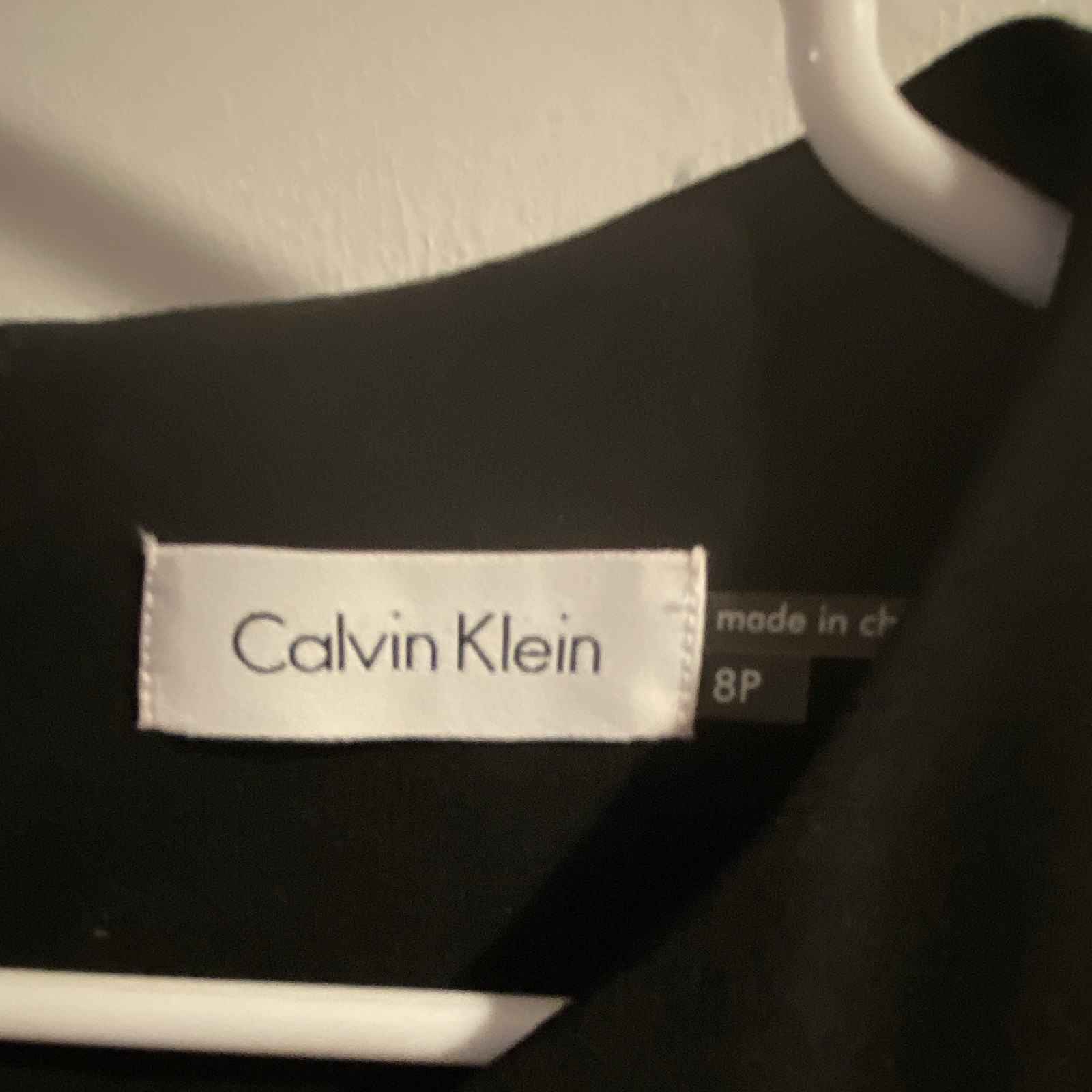 Calvin Klein Petites 8P Black/White Colorblock Sleeveless Fit & Flare CT4X1371