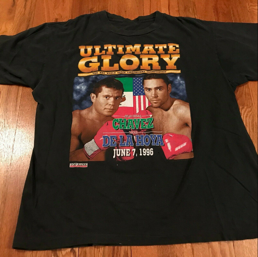 1996 Oscar De La Hoya vs Julio Cesar Chavez Caesars Palace Shirt S3116