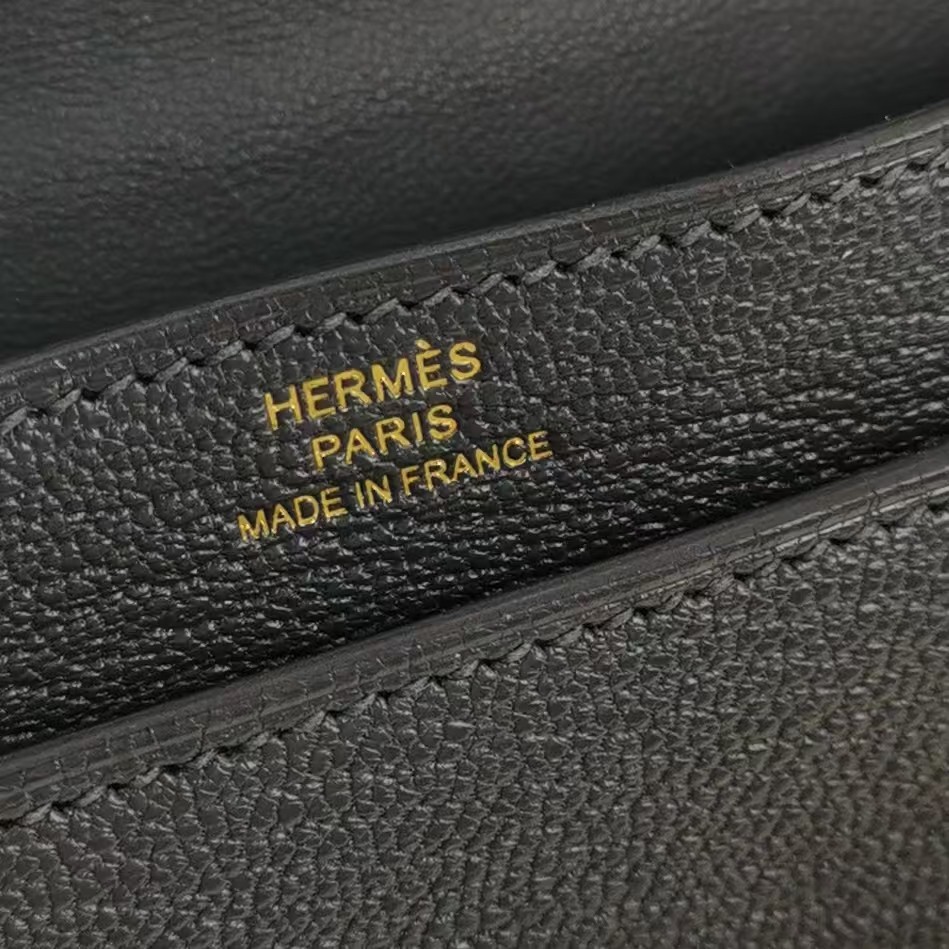 Hermes Verrou Mini 17 Chevre Mysore Black 89 Noir GoldHardware GHW Bag Auth