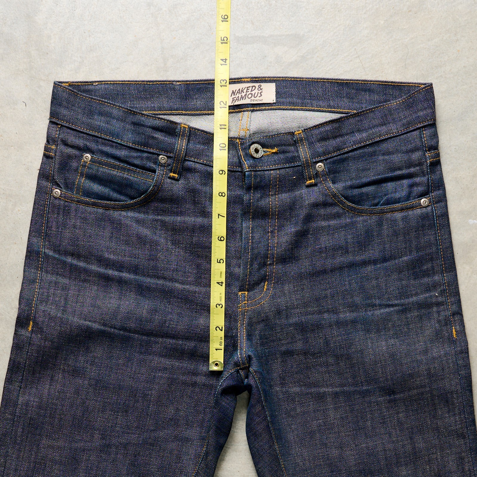 Naked & Famous “Tried & True” Natural Indigo Selvedge Jeans, Super Guy, Size 32
