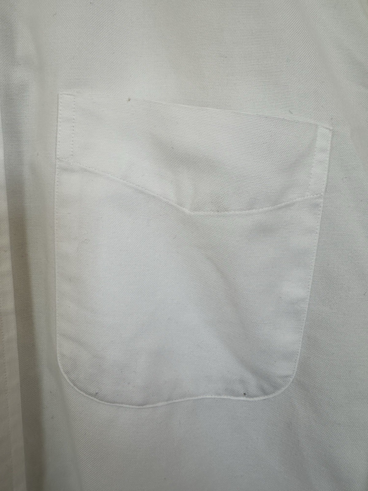 VTG LL Bean Men White Button Down Shirt Long Sleeve SingleNeedle Tailor 15 1/2