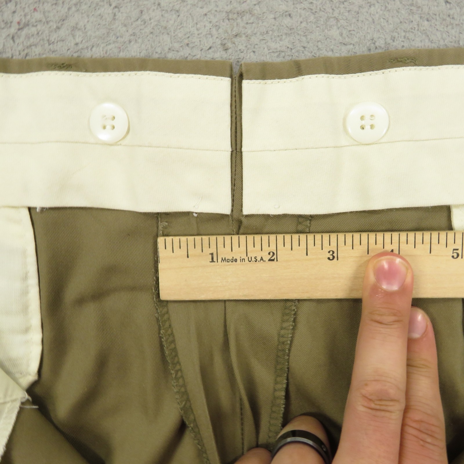 Brooks Brothers Suit 42R Cotton Khaki Made in USA 80s Pleated 36×30 Trouser Pant