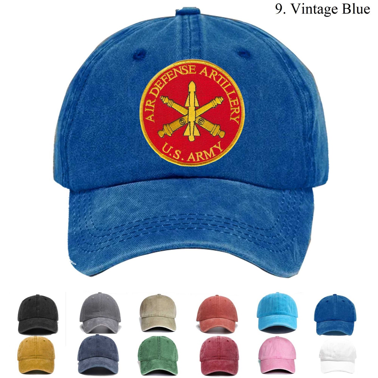 Embroidered Hat Air Defense Artillery, Veteran Cap, Trucker Hat, Baseball Cap