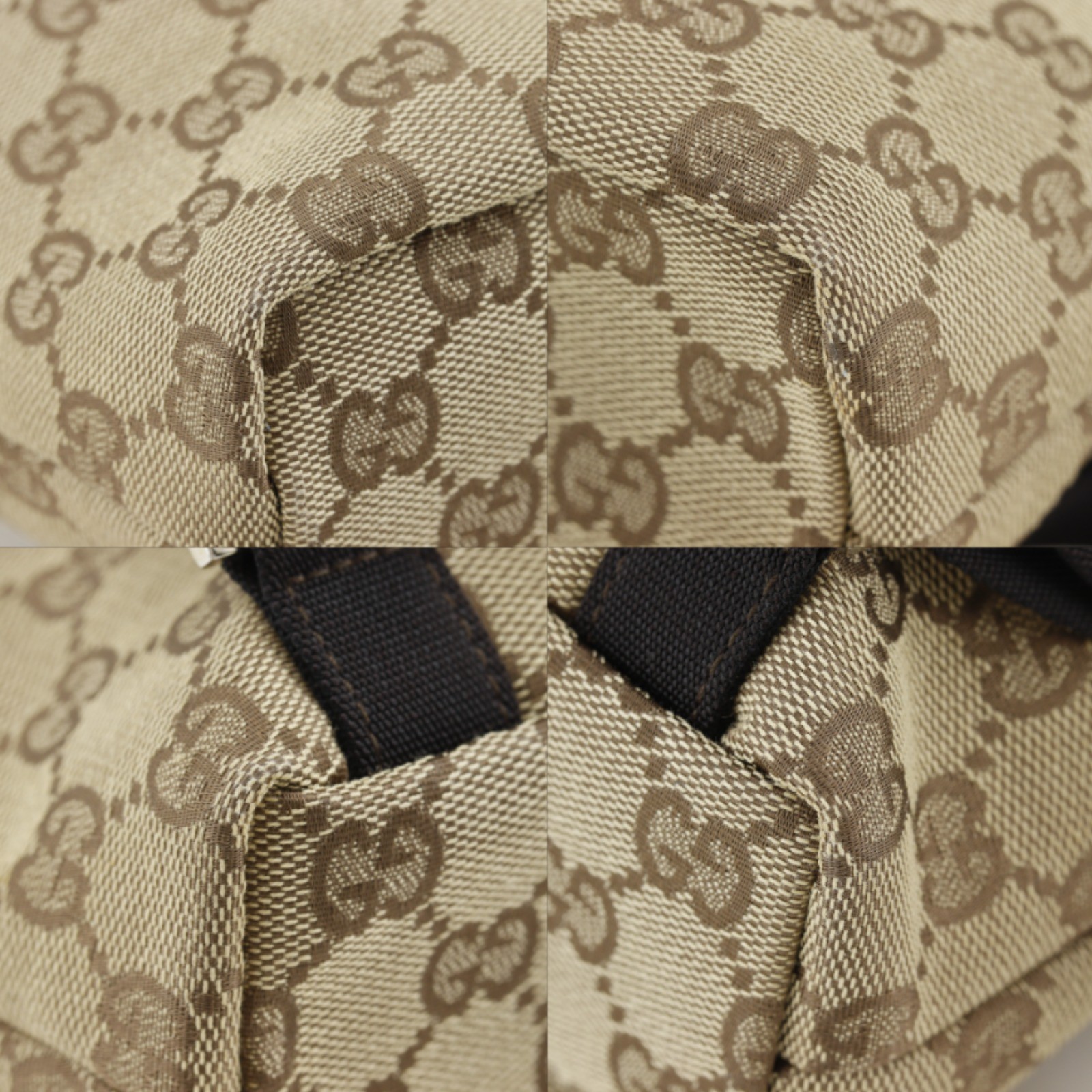 GUCCI Backpack Daypack 003.0242 Brown GG canvas Women