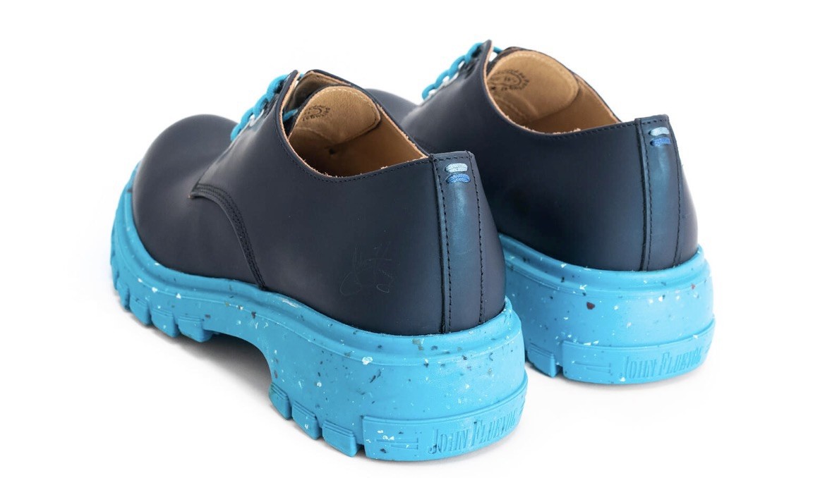 Fluevog EXCELLENT Official Tuesday Classic everyday blue/turquoise derby -12