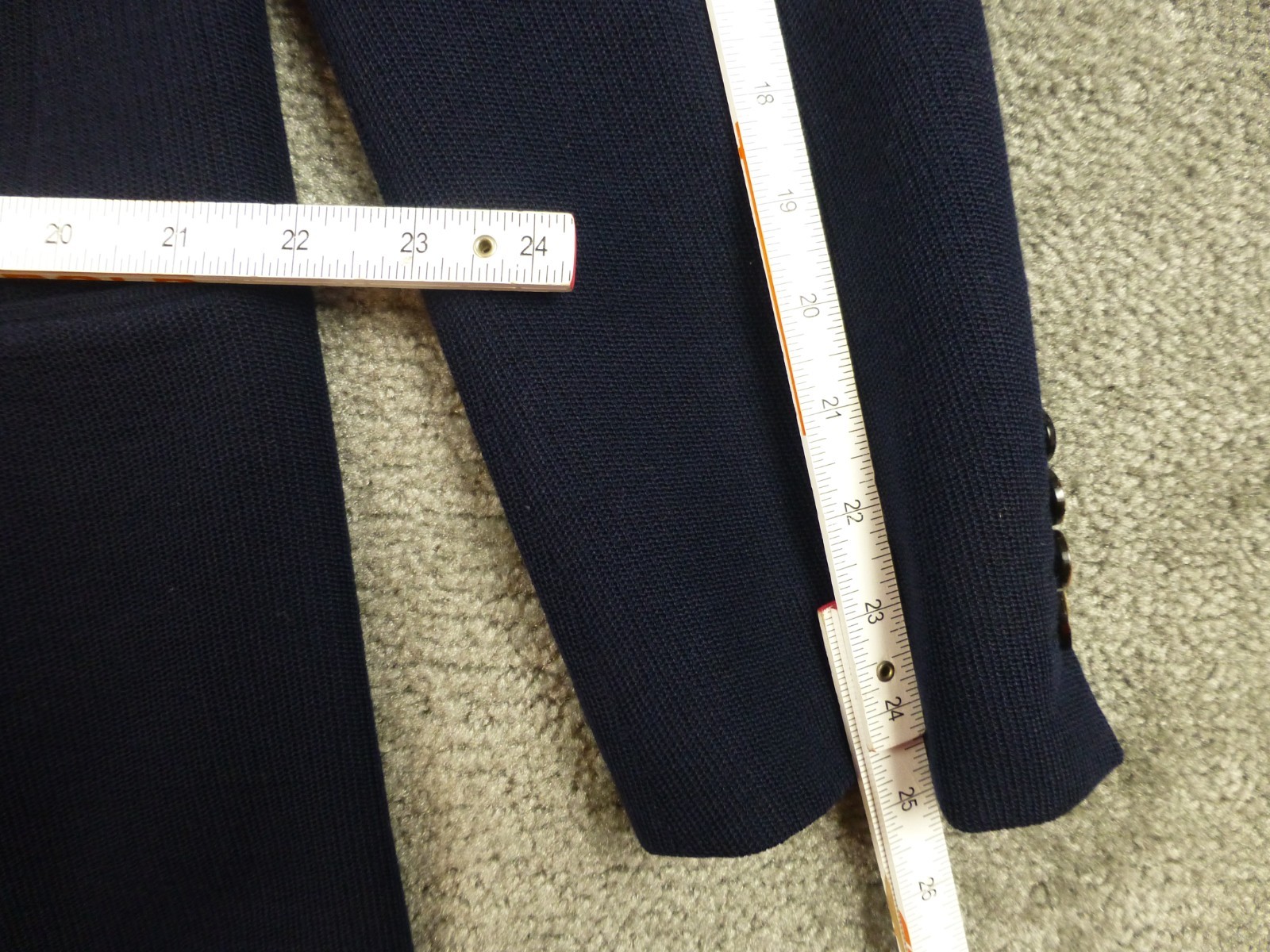 Brooks Brothers 1818 Regent Sport Coat Blazer 46R EU58 Dondi Jersey Navy Wool