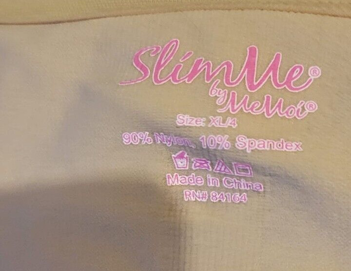 Braless Bodysuit MeMoi SlimMe Thigh Stomach Butt Shaping XL Beige New Tags