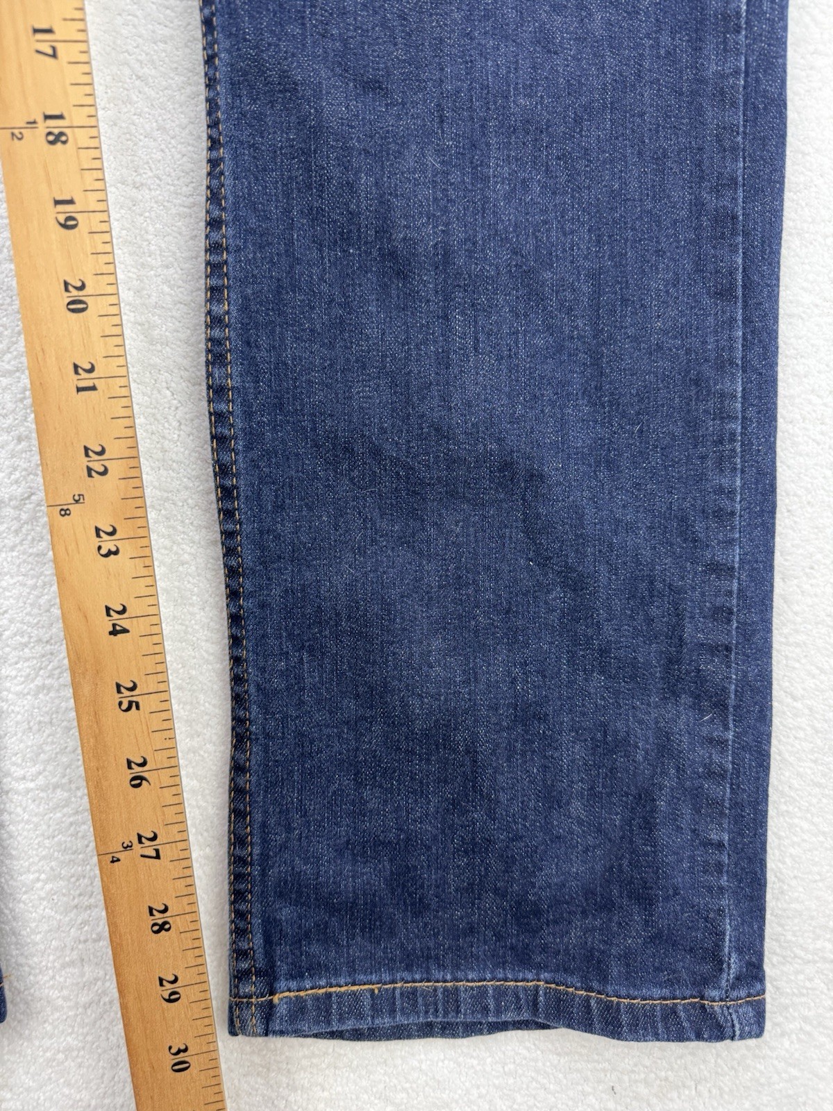 Levis 513 Jeans Men 36×30 Blue Slim Straight Stretch Whisker Distress Denim
