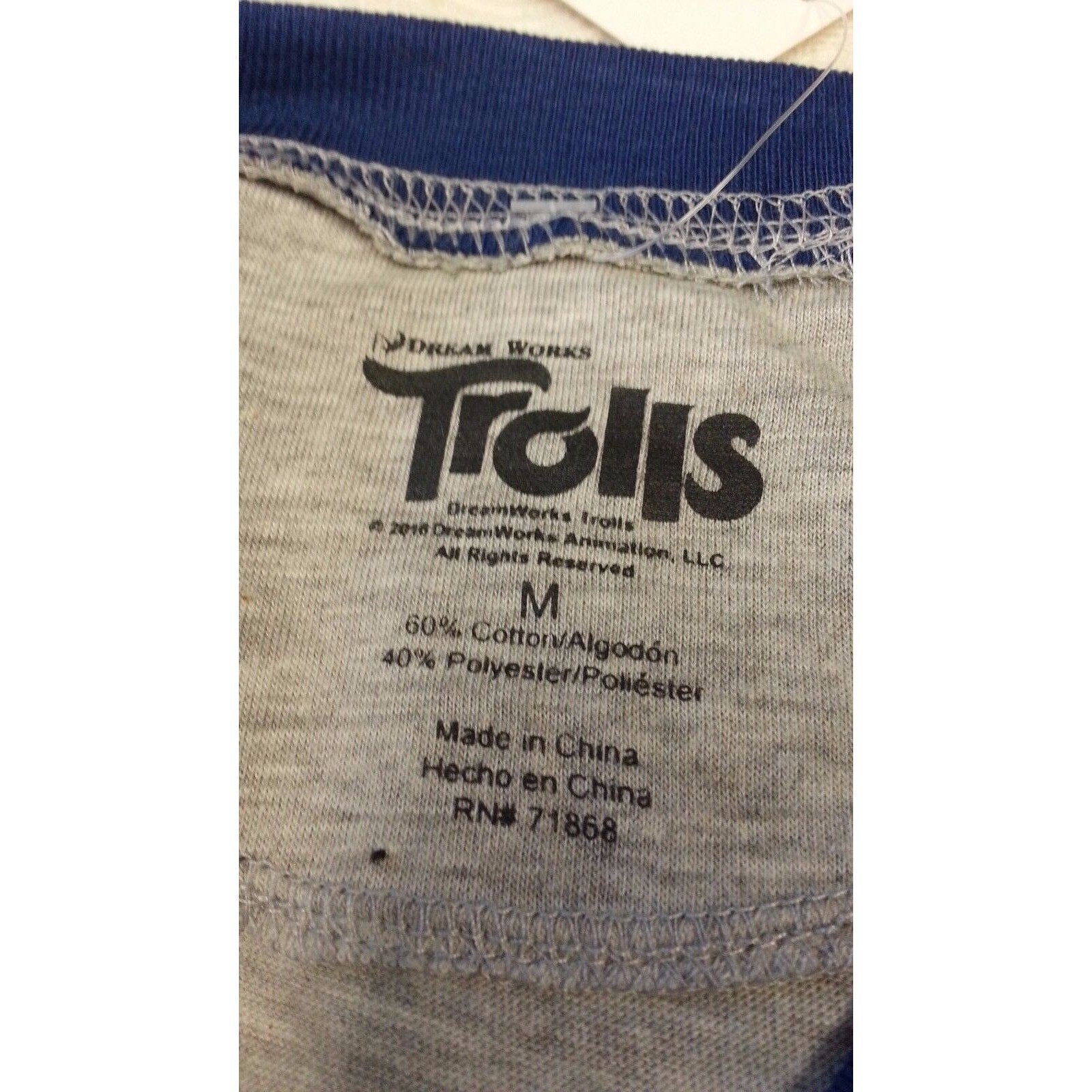 Trolls NWT Movie Forecast Grumpy With A Chance Of No Youth Size M Kids Shirt