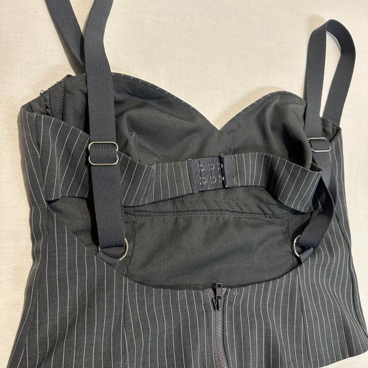 Princess Polly grey pinstripe super cute top – matching pants not included