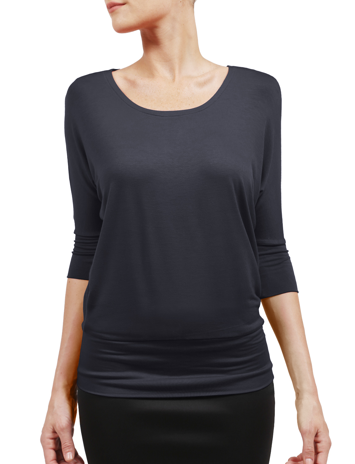 NE PEOPLE Womens Super Soft 3/4 Sleeve Batwing Dolman Top With Stretch NEWT228
