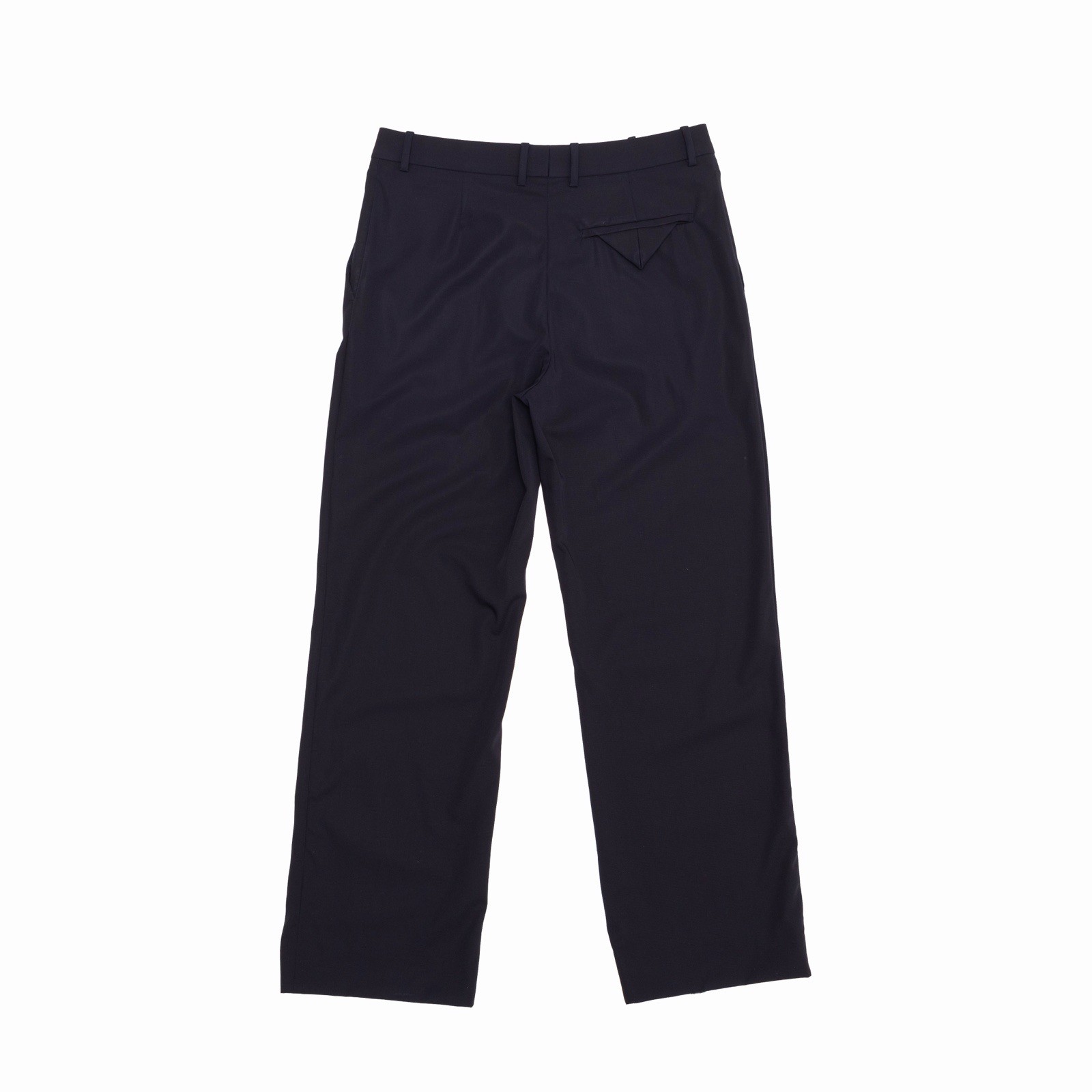 Bottega Veneta Uniform Men Trousers Triangle-Pocket Pants Navy Wool Baggy IT:46