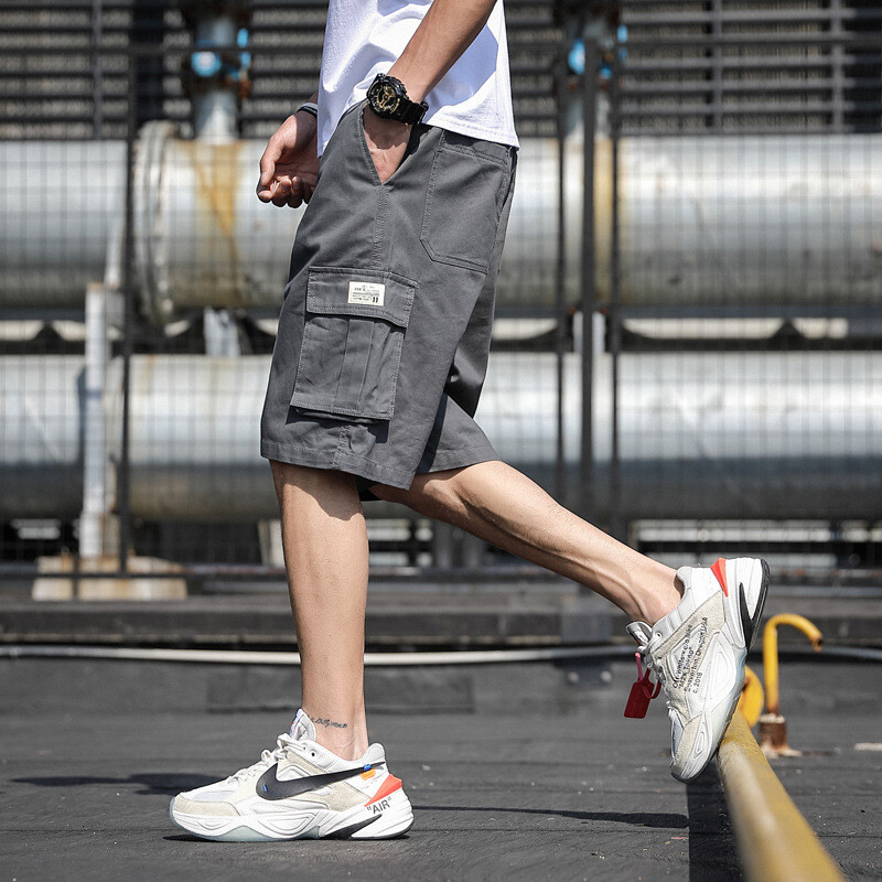 Men Casual Fashion Chino Cargo Shorts Pants Multi Pockets Summer Beach Trousers