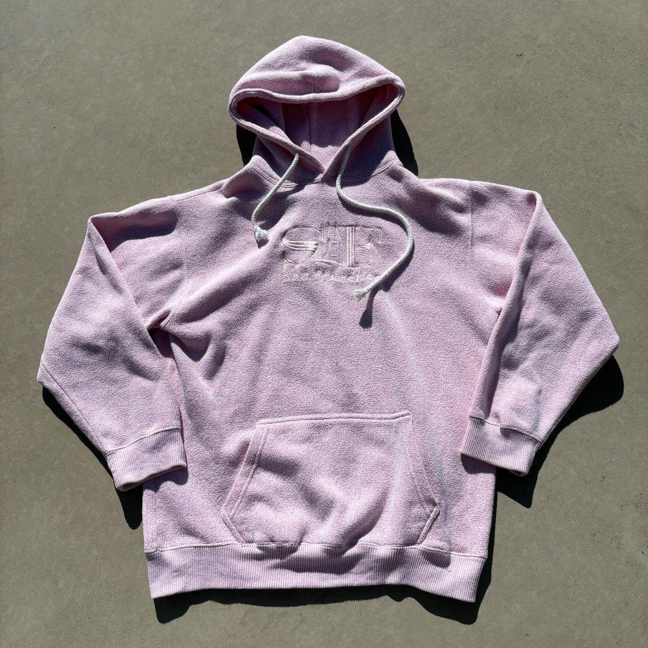 pink san francisco comfy hoodie good condition unisex cute for men and women