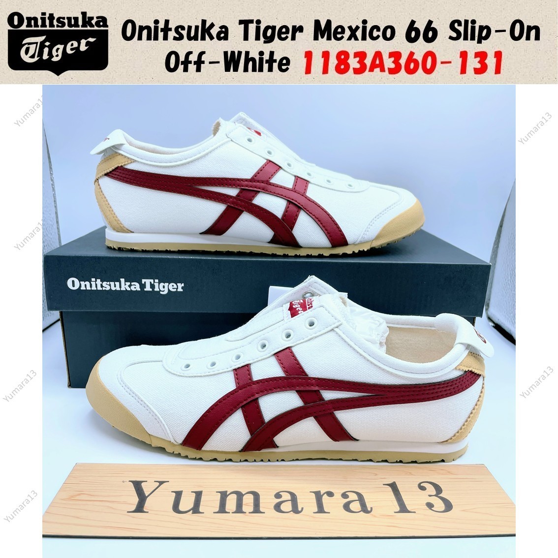 Onitsuka Tiger Mexico 66 Slip-On Off-White 1183A360-131 Unisex Custom