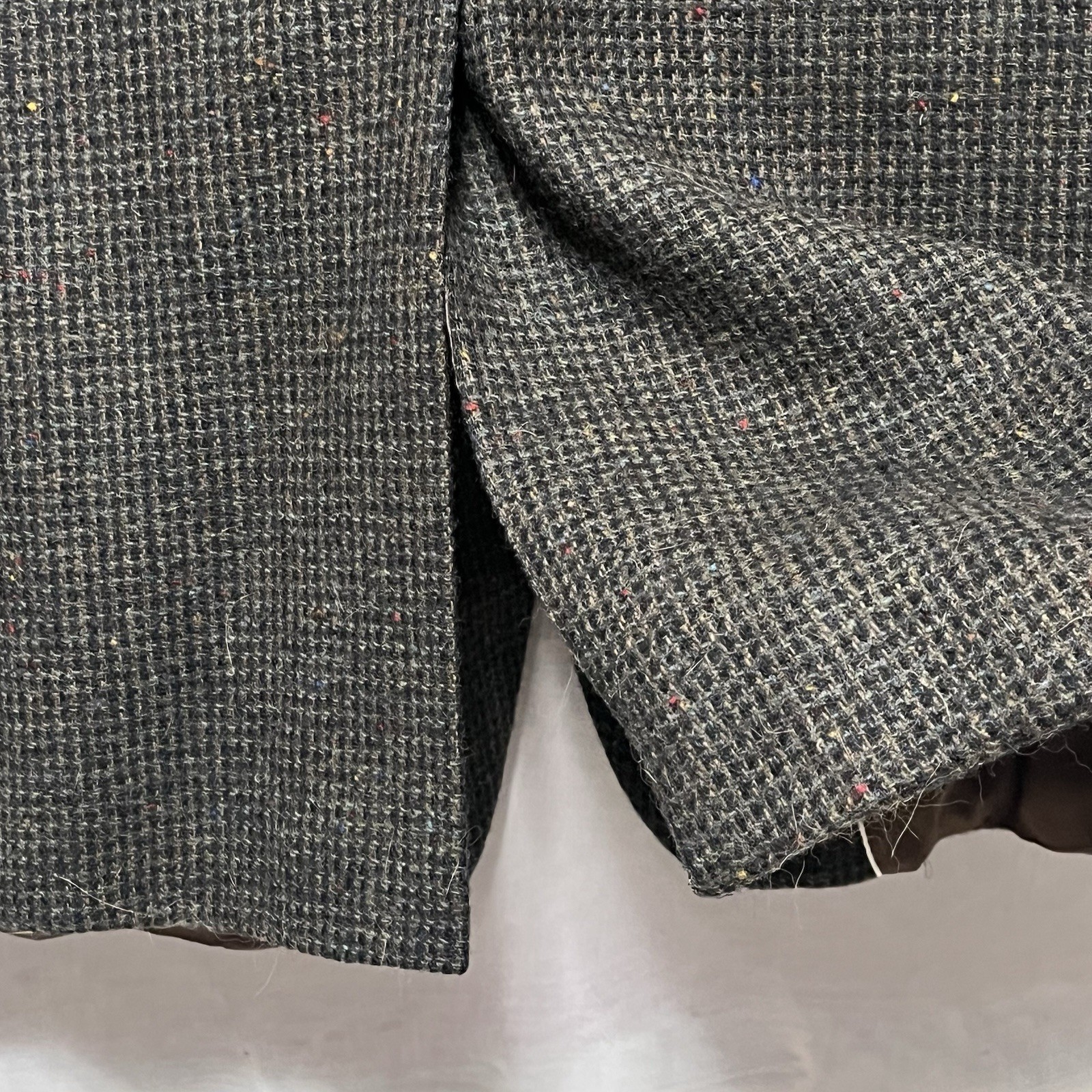 Vtg BOSTON TRADERS Men 44R Tweed Sportcoat Wool Blazer Birdseye Fleck Multicolor