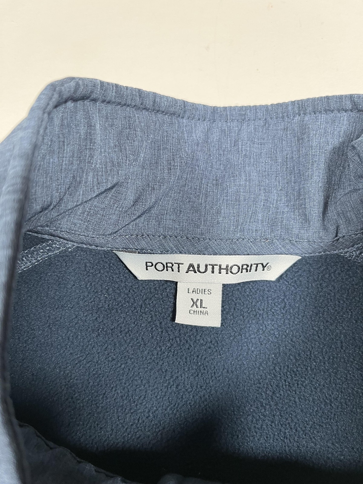 Port Authority Jacket Womens XL Blue Heather Soft Shell Full Zip Pockets L317