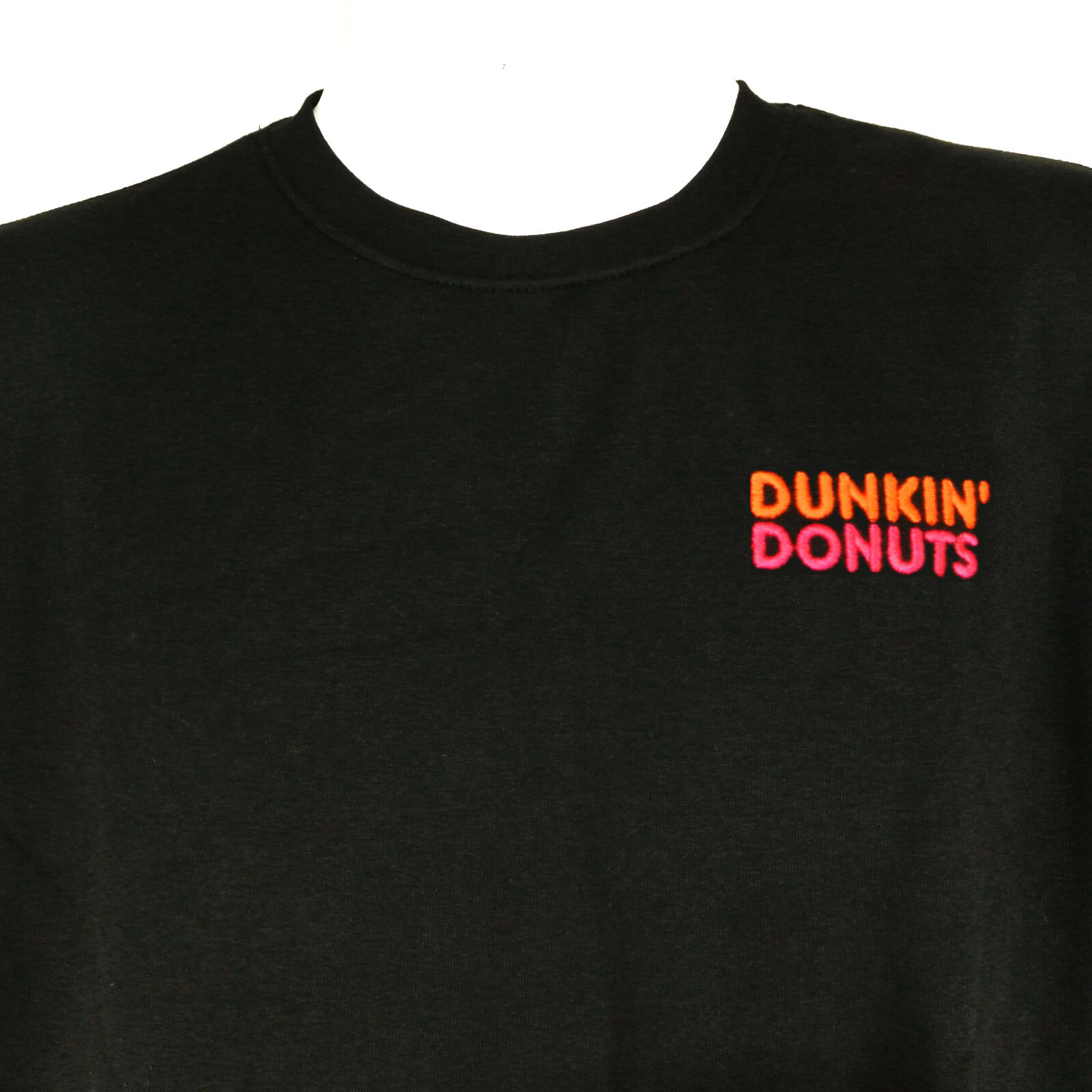 DUNKIN’ DONUTS Coffee & Donuts Employee Uniform Sweatshirt Black Size Large NEW
