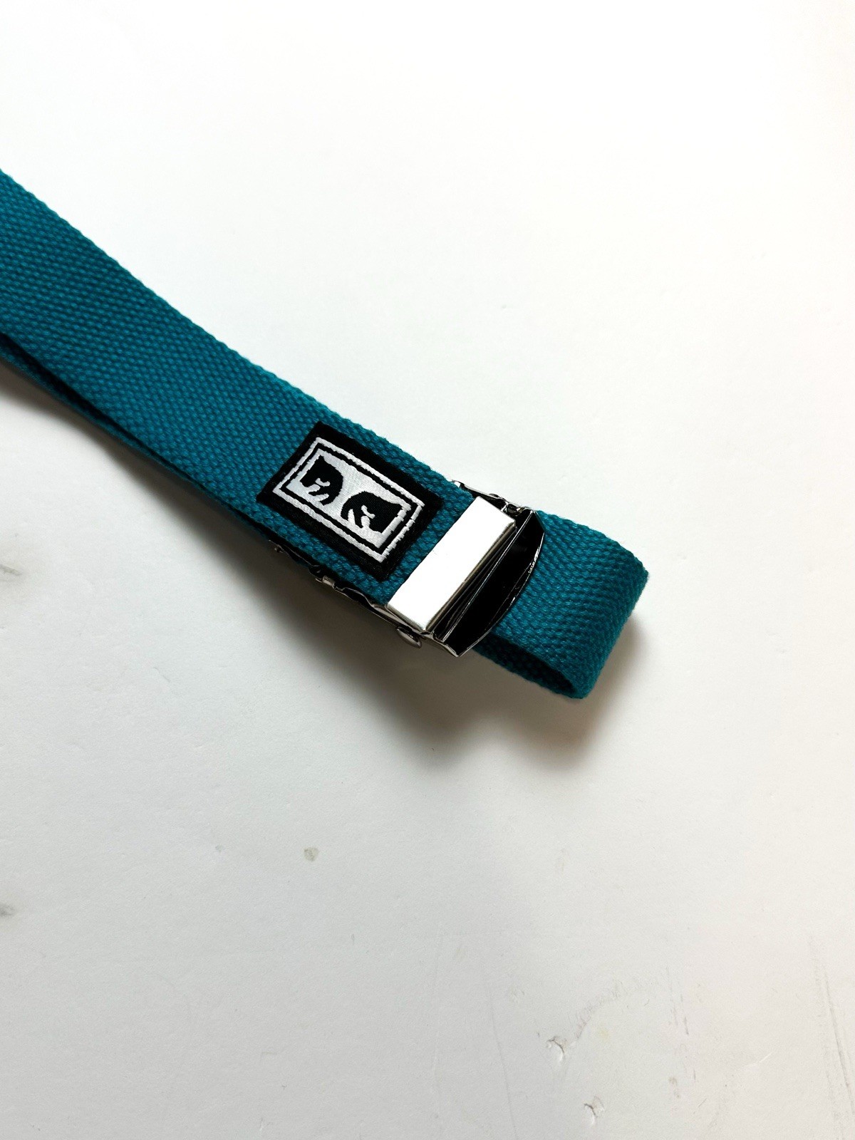 OBEY Big Boy Web Belt Blue Canvas Slide Buckle Skate Streetwear Authentic Men