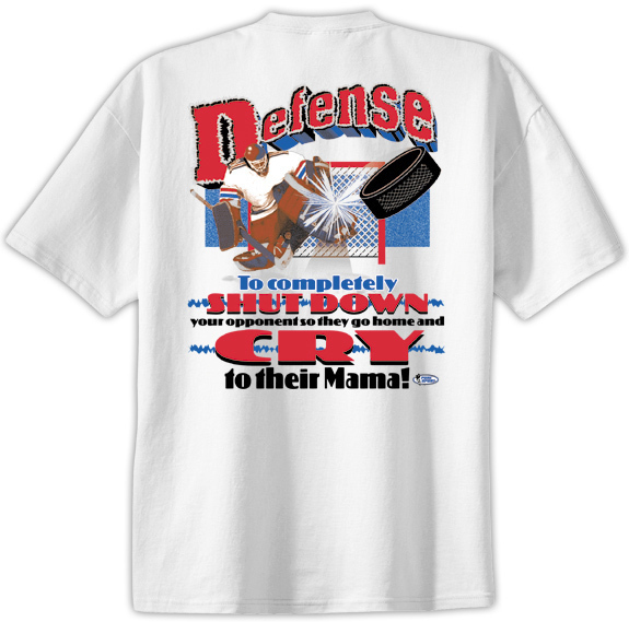 Hockey Defense T-Shirt Jersey Short Sleeve Hockey Tee New Adult and Youth Sizes