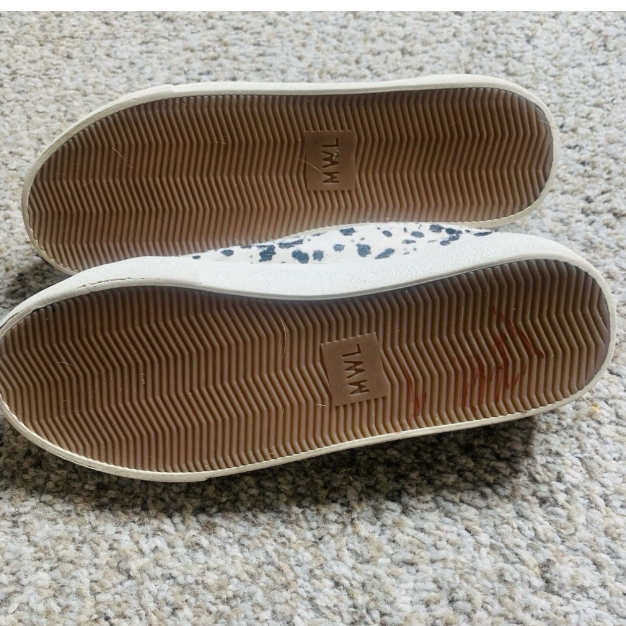 Madewell Sidewalk Low-Top Sneakers in Spatter-Painted Calf Hair Woman’s Sz 7M
