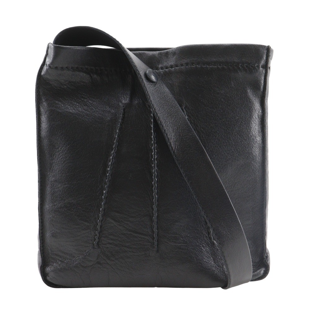 HERMES Toudu Shoulder Bag black Calfskin unisex