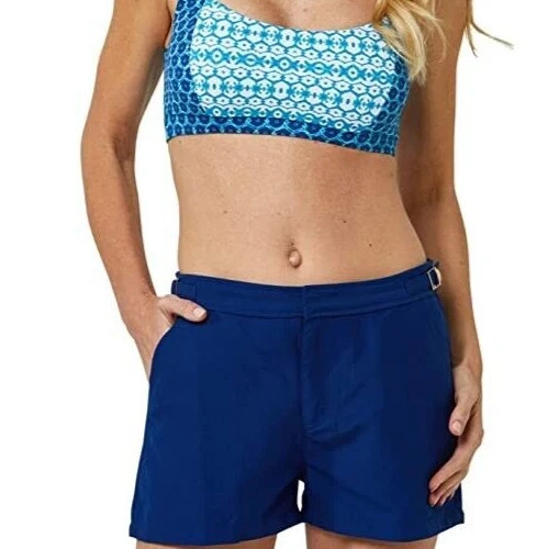 Cabana Life Swim Shorts XL Blue UPF 50+ Built In Brief Beach Swim Bottoms NWT
