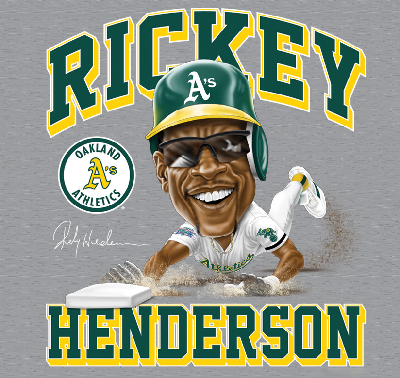 HOT NEW Rickey Henderson T-shirt Grey Tee All Size JJ3372