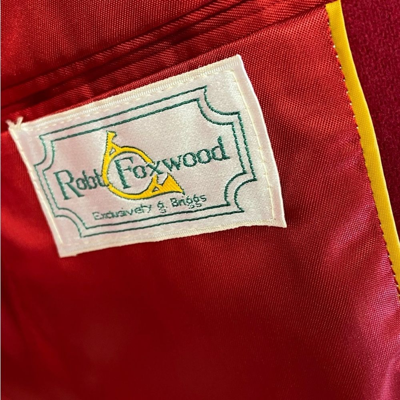 Vintage Robt Foxwood Red 100% Pure Wool Lined Jacket Blazer Size 14/16