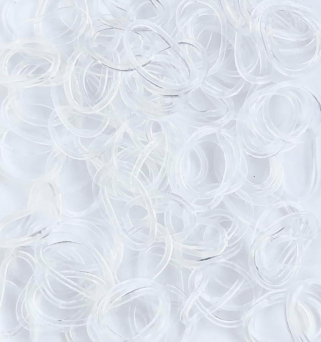 200 Clear Hair Ties and Rubber Bands for Hair, Women, and Girls – Mini Ties for