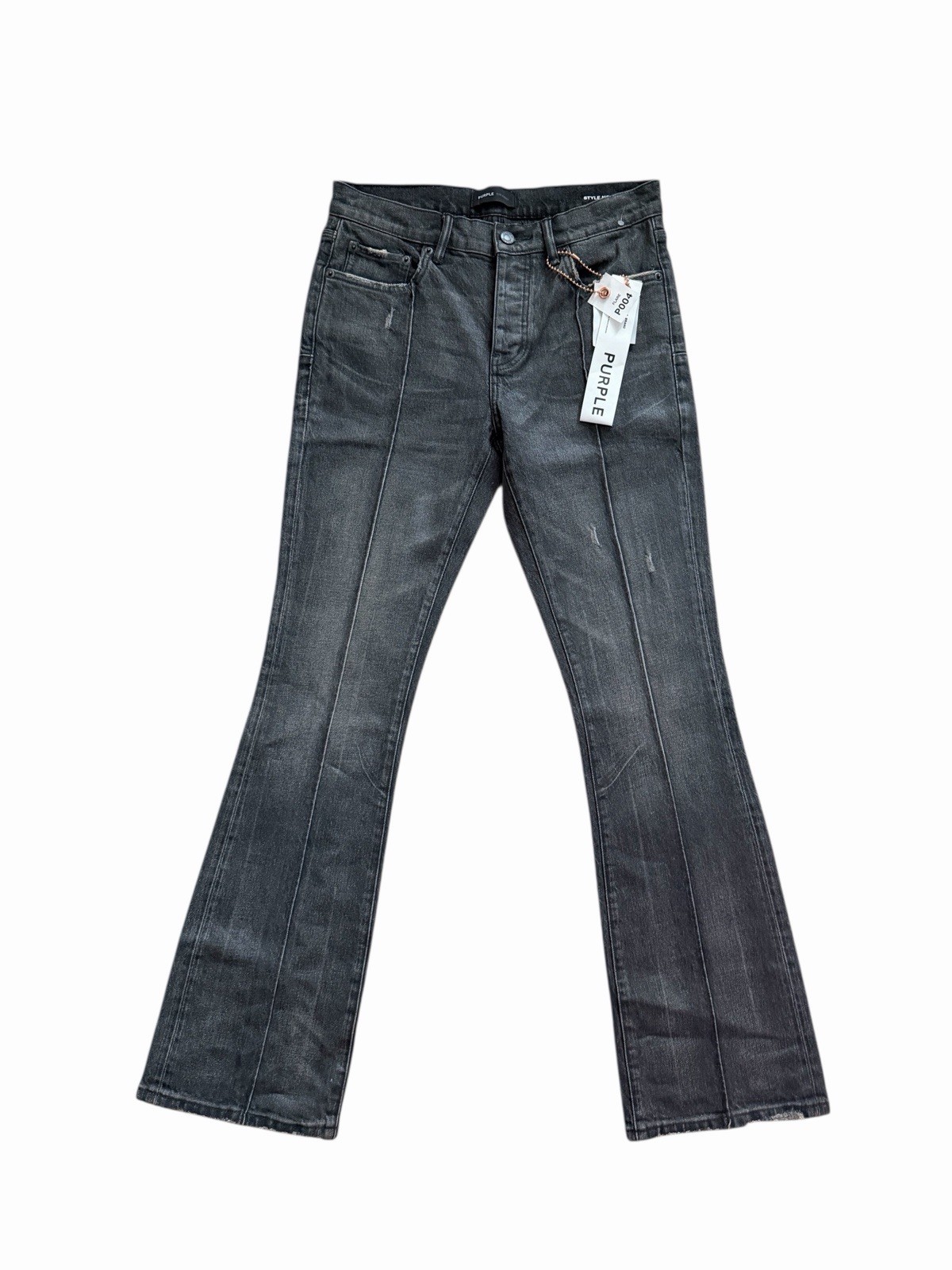 Purple Brand Jeans Men Slim Straight Low Rise Flare Black P004 $330 Size 29/32
