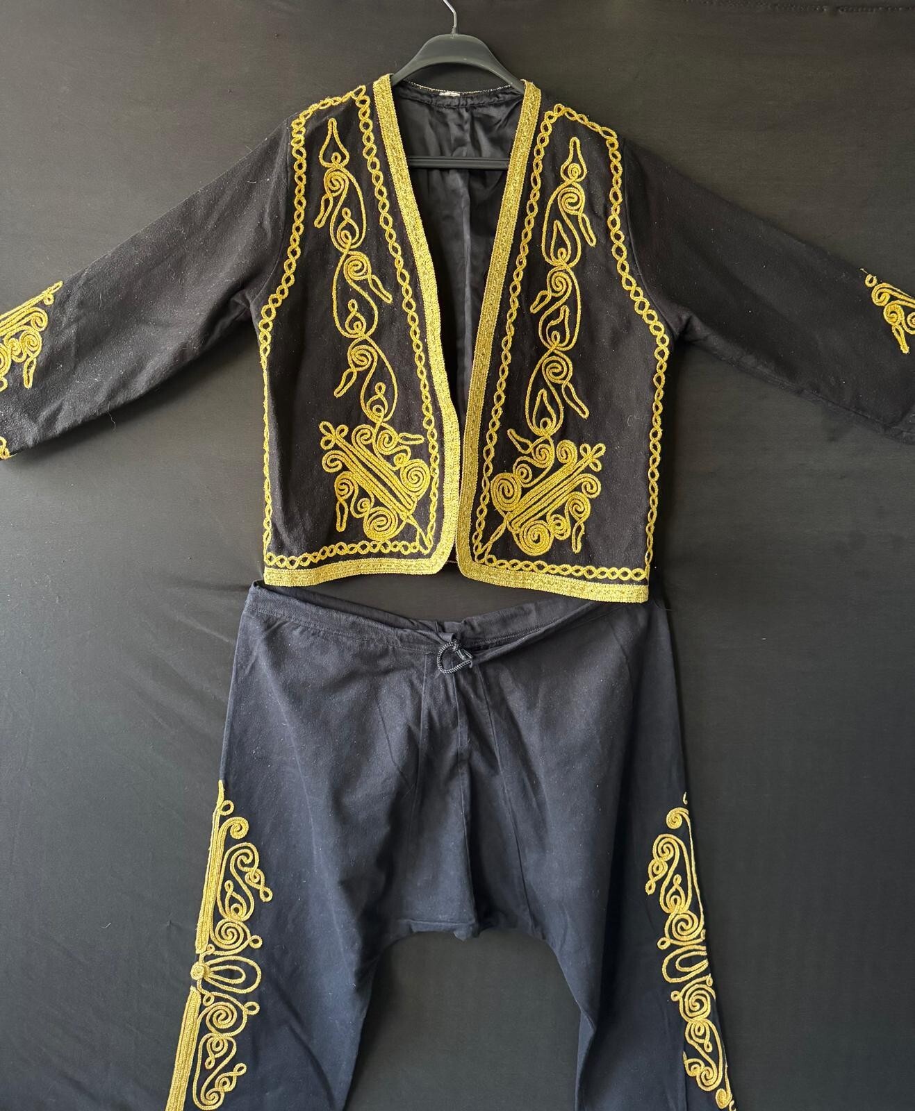 Anatolian Cepken and Shalwar Costume, Vintage Embroidered Jacket, Ottoman Model