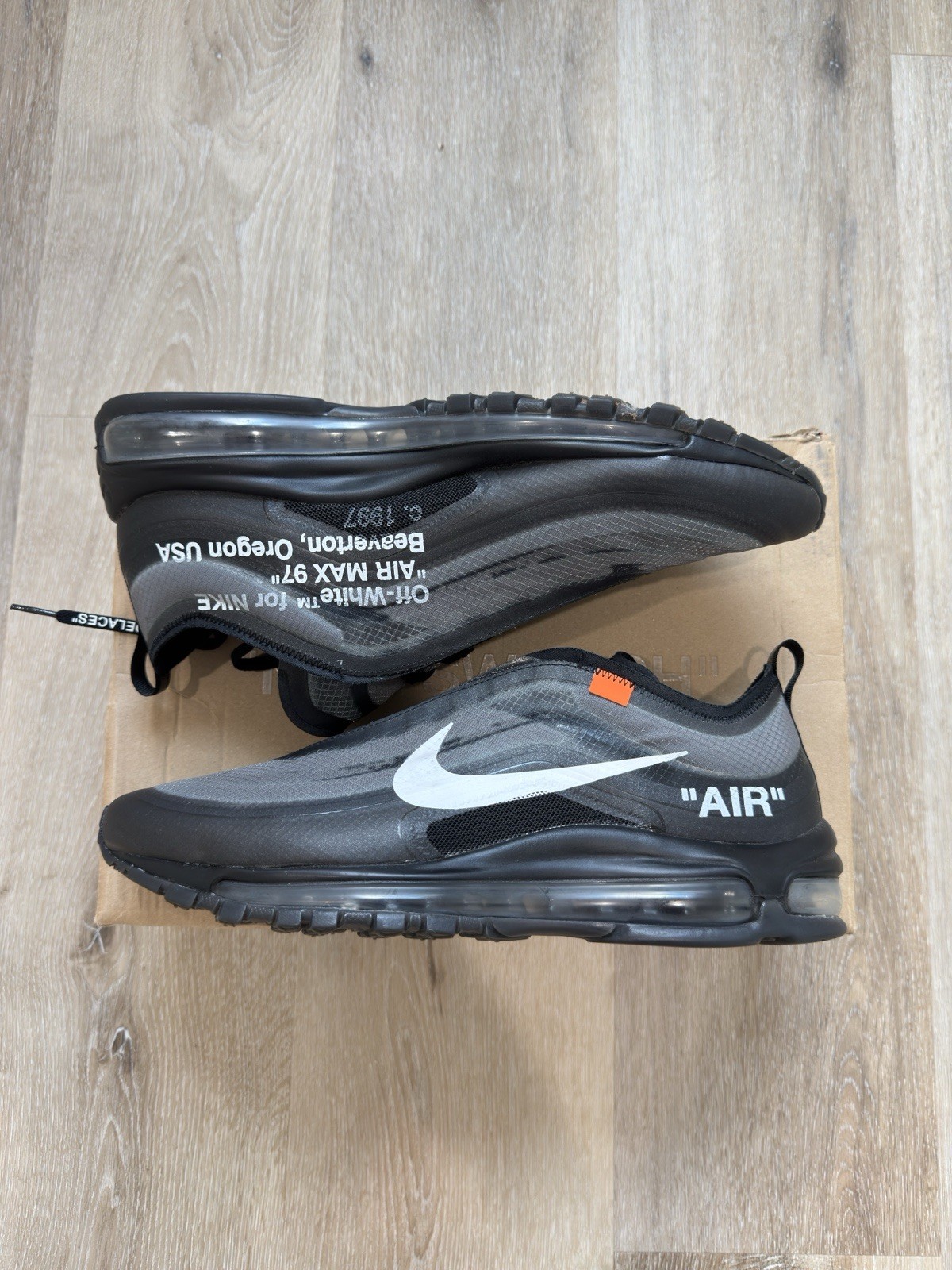 Off-White Nike Air Max 97 Black AJ4585-001 Men’s Size 10 pre-owned