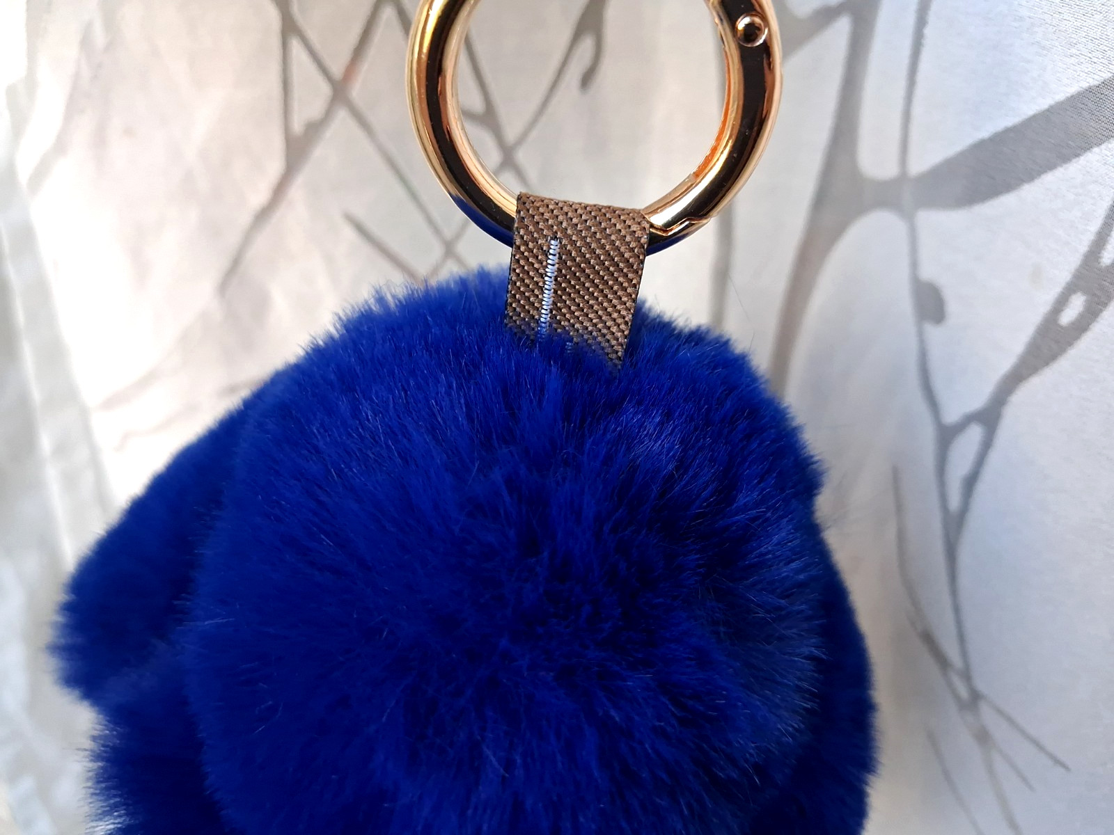 LFPU Blue Bunny Keychain Soft Fur Bag Charm Pendant Inspired By Bunny Lulu, NEW
