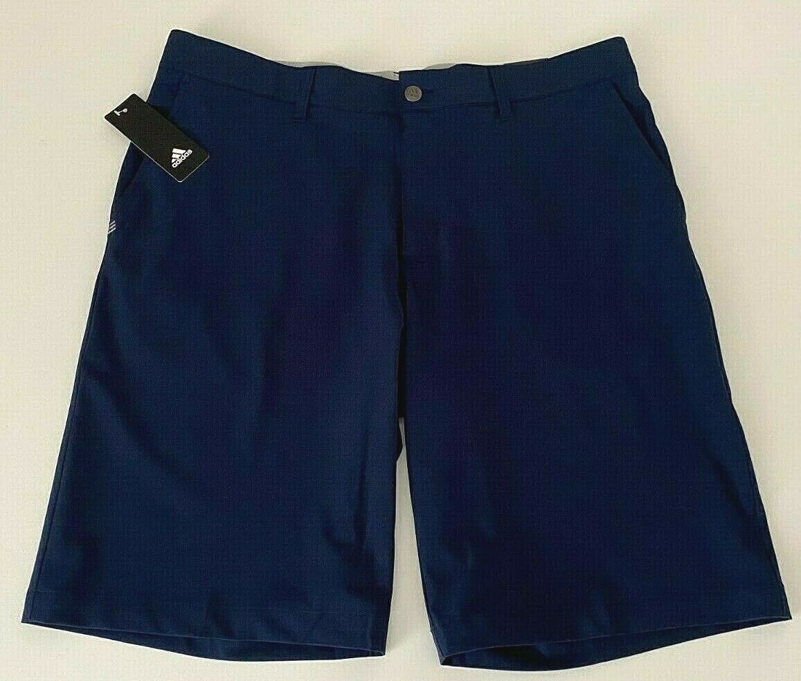 NWT Adidas Ultimate 365 Stretch Golf Shorts 34 36 38 40 Solid Navy Blue Logo T3